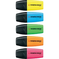 STABILO® BOSS® 5 Color Mini Highlighter Wallet Set