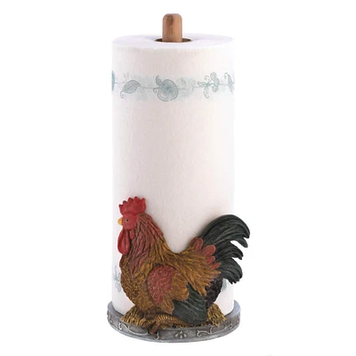 12" Country Rooster Paper Towel Holder