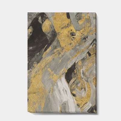 Designart - Marble Gold and Black