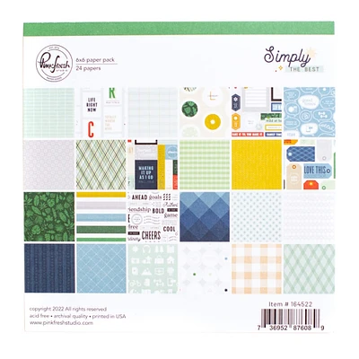 PinkFresh Studio Simply the Best Double-Sided Paper Pack, 6" x 6"