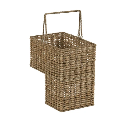 Household Essentials Seagrass Wicker Stair Basket