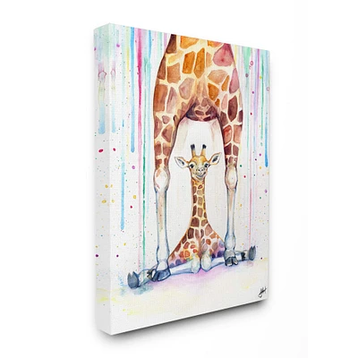 Stupell Industries Colorful Giraffe Family Painting Wall Accent