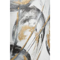 CosmoLiving by Cosmopolitan Gold Contemporary Abstract Canvas Wall Art