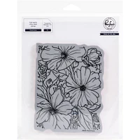 Pinkfresh Studio Floral Focus Cling Rubber Background Stamp