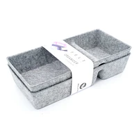 Welaxy Felt 2 Piece Divided Drawer Organizer Trays