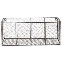 DII® Gray Wall Mount Chicken Wire Basket Set