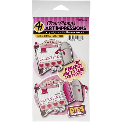 Art Impressions Mailbox Gift Card Holders Stamp & Die Set