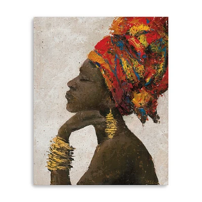 Portrait Of A Woman Ii (Gold Bracelets) Canvas Giclee