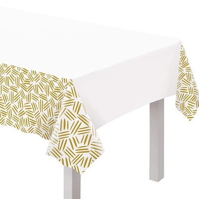 102" Gold Motif Plastic Table Covers, 2ct.