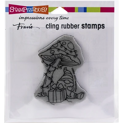 Stampendous® Mushroom Gnome Cling Stamp