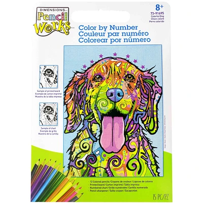 Dimensions® Pencilworks™ Colorful Dog Color by Number Kit