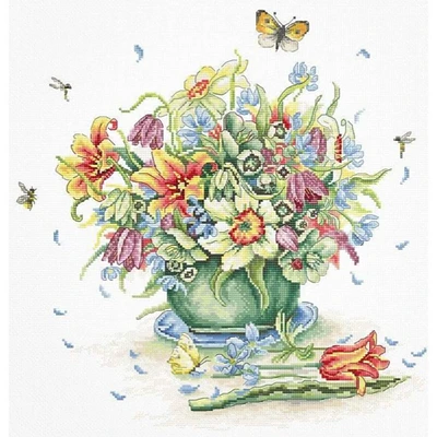 Luca-s April Bouquet Counted Cross Stitch Kit