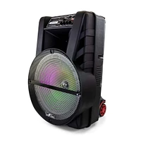beFree Sound 15" Bluetooth Portable Rechargeable Party Speaker With LED Lights