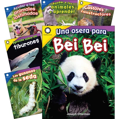 Smithsonian Informational Text Animals Spanish Language 6-Book Set, Grades K-1