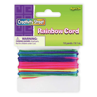 Creativity Street® Rainbow Stringing Cord, 6 Packs of 10yd.