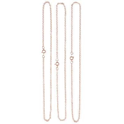 12 Packs: 3 ct. (36 total) 18" Rose Gold Chain Necklaces by Bead Landing™