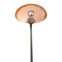 Hammer-Textured Copper Ladles with Smooth Handles Set