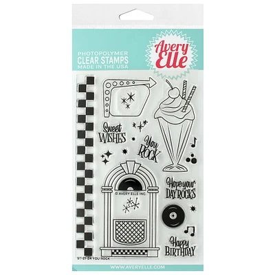 Avery Elle You Rock Clear Stamp Set