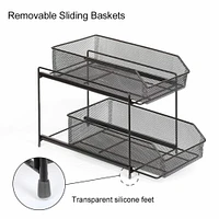 NEX™ Dark Brown 2-Tier Sliding Basket Organizer Drawer