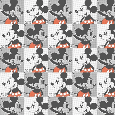 Disney® Mickey & Minnie Vintage Multicolored Pop Art Cotton Fabric