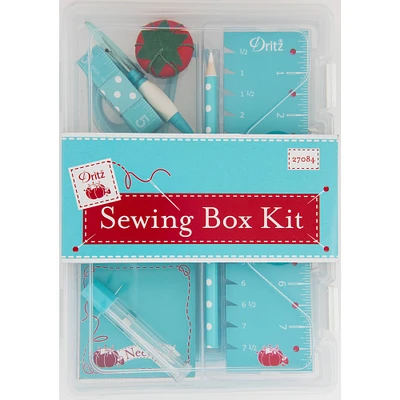 Dritz® Blue Essential Sewing Box Kit