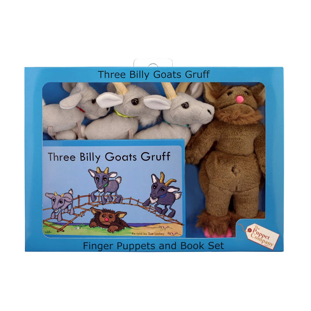 The Three Billy Goats Gruff Finger Puppets & Book Set