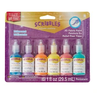 10 Packs: 6 ct. (60 total) Scribbles® Iridescent 3D Fabric Paint