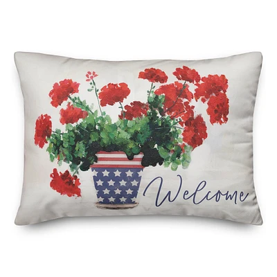 Patriotic Welcome Throw Pillow