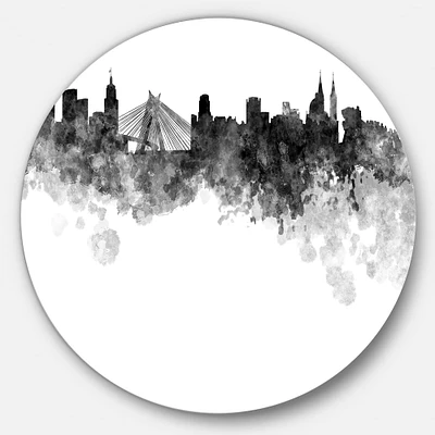 Designart - Sao Paulo Skyline' Disc Cityscape Metal Artwork Print