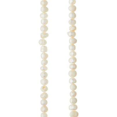 White Fresh Water Pearl Beads, 6mm by Bead Landing™