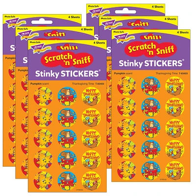 Trend Enterprises® Stinky Stickers® Thanksgiving Time/Pumpkin, 6 Packs of 60ct.