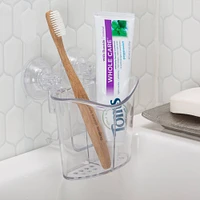 Bath Bliss Clear 2 Compartment Power Locking Suction Caddy