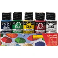 6 Packs: 10 ct. (60 total) FolkArt® Basics Multi-Surface Acrylic Paint Set