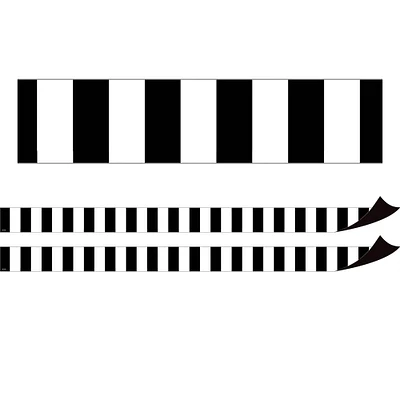 Teacher Created Resources Black Stripes Magnetic Border, 48ft.