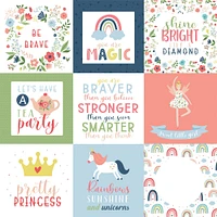 Little Dreamer Girl Double-Sided Cardstock 12"X12"-4"X4" Journaling Cards, 25 Sheets