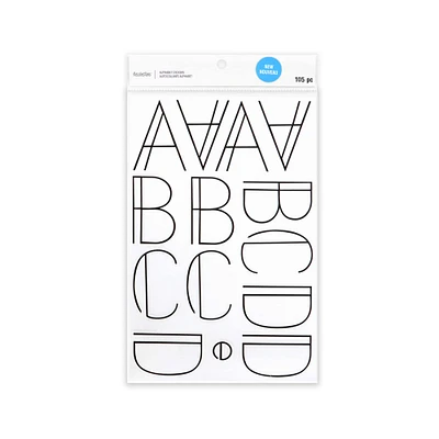 Black Lines Alphabet Stickers by Recollections™