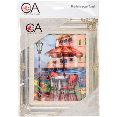 Collection D'Art Summer Cafe Stamped Needlepoint Kit