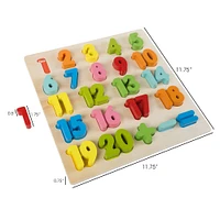 Toy Time Wooden Number Puzzle Board