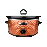 Brentwood Brown 3.5qt. Diamond-Pattern Slow Cooker