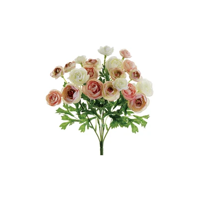 Pink & Ivory Mini Ranunculus Bush 