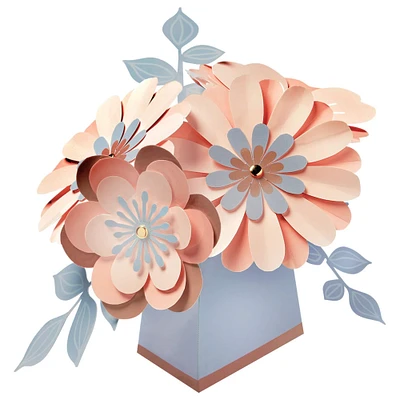 7" Rose Gold Floral Deluxe Centerpiece