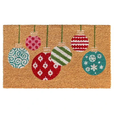 RugSmith Natural Machine Tufted Ornaments Doormat, 18'' x 30''