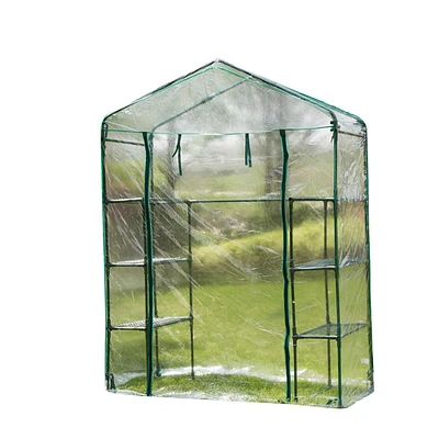 Glitzhome® 6.3ft.Walk-In 3-Tier 6 Shelf Greenhouse