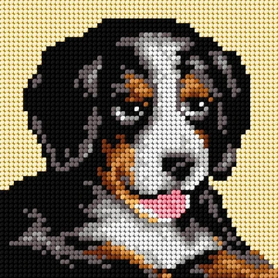 Orchidea Bernese Mountain Dog Gobelin Canvas Cross Stitch Kit