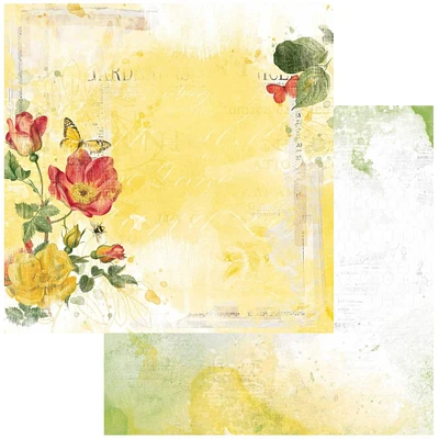 49 and Market Vintage Artistry Countryside 12" x 12" Sunset Bloom Double-Sided Cardstock, 20 Sheets