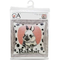 RTO Collection D'Art Rabbit Stamped Needlepoint Cushion