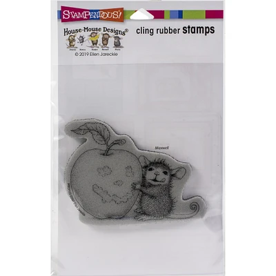Stampendous® House Mouse Apple Smile Cling Stamp