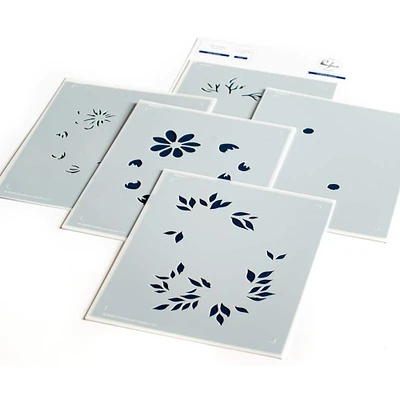 Pinkfresh Studio Daisy Wreath Stencils Set