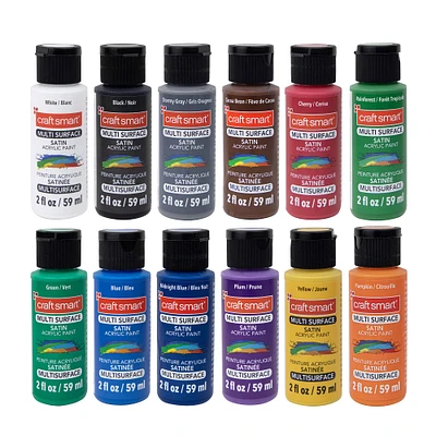 Basic Colors Premium Satin Acrylic Set by Craft Smart®