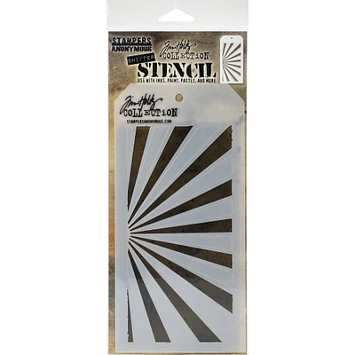 Stampers Anonymous Tim Holtz® Shifter Rays Layering Stencil, 4" x 8.5"